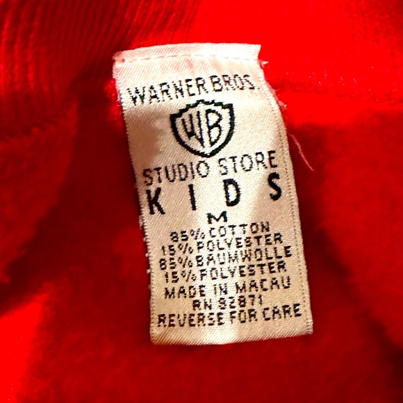 VTG WB STUDIO STORE Looney Tunes Christmas Sweatshirt Snowman Sylvester Tweety M - Picture 4 of 6